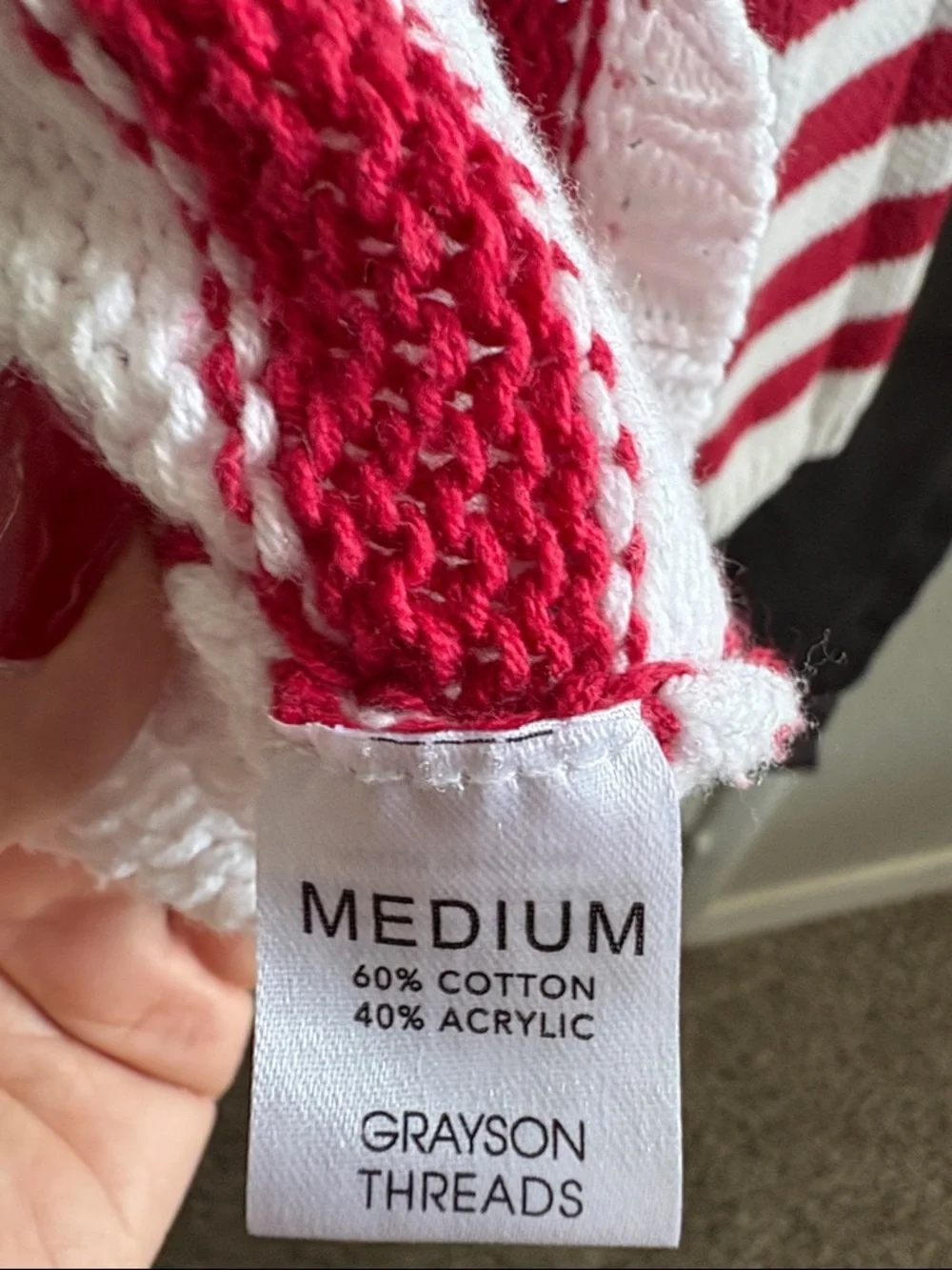 Grayson Threads Red White Blue American Flag Preppy Holiday Knit Sweater SZ M - Picture 4 of 6